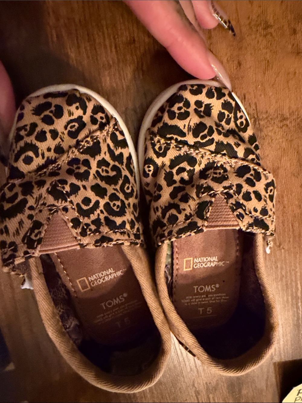 National Geographic Kids Leopard Print Slip-On Sneakers in Brown and Black